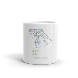 Pebble Creek Coffee Mug | Ski Coffee Mug | Pebble Creek Idaho | Ski Gift | Ski Kitchen | Snowboard