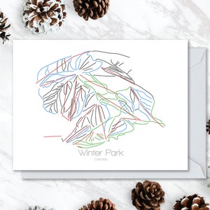 Carte de vœux du parc d’hiver (fr) Carte de ski Carte de snowboard (carte de snowboard) Colorado Co - France Anniversaire de l’anniversaire Vacances Noel Mariage Merci de vous. Carte postale