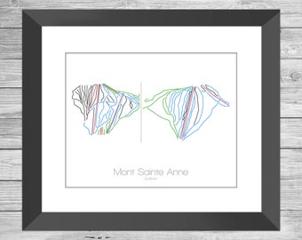 Mont Sainte Anne Ski | Quebec | Sainte Anne Map | Tremblant Art | Ontario Mount Trail Map | Mt. St. Anne Mountain Resort