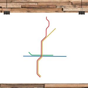 Atlanta MARTA Map | Georgia Subway Map | Atlanta Map | Metro | Train | Rail | Line Art  Rapid Transit