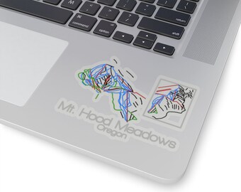 Mt. Hood Meadows Oregon Sticker | Tail Map Sticker | Ski Sticker | Snowboard Sticker | OR | Mountain | Bumper Sticker | Helmet Decal