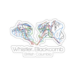 Whistler Canada Sticker | Whistler Blackcomb | Tail Map Sticker | Ski ...