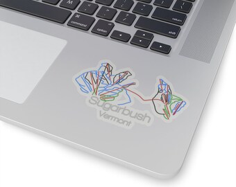 Sugarbush Vermont Sticker | Tail Map Sticker | Ski Sticker | Snowboard Sticker | VT | Mountain | Bumper Sticker | Helmet Decal