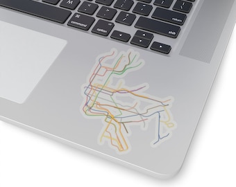 New York City Subway Map Sticker | Train Map | Metro Map | Nyc Subway | Manhattan | Brooklyn | Queens | Bronx | Nyc Gift