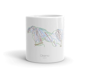 Okemo Coffee Mug | Ski Coffee Mug | Okemo  Vermont | Ski Gift | Ski Kitchen | Snowboard