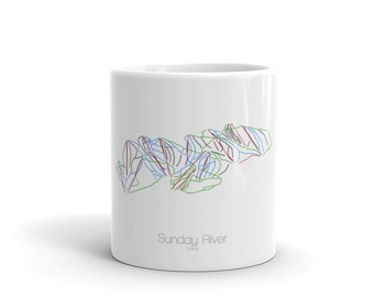 Sunday River Coffee Mug | Ski Coffee Mug | Sunday River Maine | Ski Gift | Ski Kitchen | Snowboard