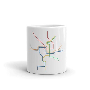 Washington Dc Subway Map Mok | Koffiemok van de stad | Theemok | District Van Colombia | Metro trein Transit