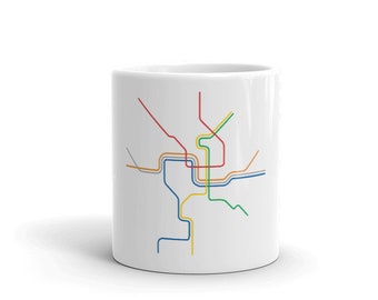 Washington Dc Subway Map Mug | City Coffee Mug | Tea Mug | District Of Columbia | Metro Train Transit