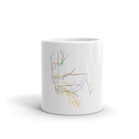 New York City U-Bahn Karte Becher | Stadt Kaffeebecher | Tee-Becher | Nyc Metro | New York