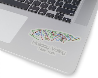 Holiday Valley New York Sticker | Tail Map Sticker | Ski Sticker | Snowboard Sticker | NY | Mountain | Bumper Sticker | Helmet Decal
