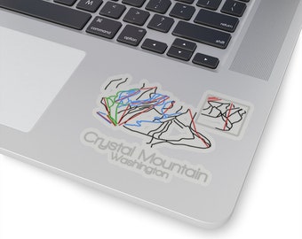 Crystal Mountain Washington Sticker | Tail Map Sticker | Ski | Snowboard Sticker | WA | Decal | Hunter Ski | Bumper Sticker | Helmet De
