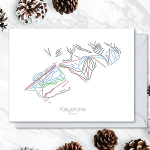 Carte de vœux Keystone (fr) Carte de ski Carte de snowboard (carte de snowboard) Colorado Co - France Anniversaire de l’anniversaire Vacances Noel Mariage Merci de vous. Carte postale