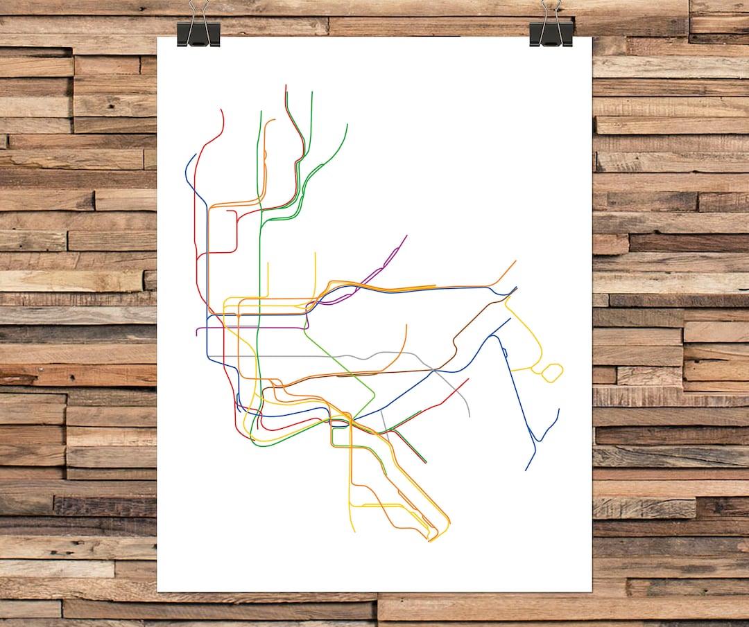 New York City Nyc Subway Map2 - Etsy
