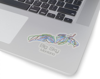 Big Sky Montana Sticker | Tail Map Sticker | Ski | Snowboard Sticker | Montana | Mountain | Big Sky | Bumper Sticker | Helmet Decoration