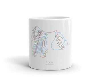 Loon Coffee Mug | Ski Coffee Mug | Loon New Hampshire | Ski Gift | Ski Kitchen | Snowboard