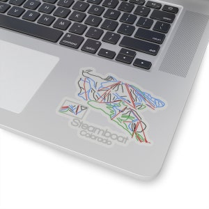 Autocollant de bateau à vapeur colorado de bateau (fr) Autocollant de carte de queue Autocollant de ski (ski Sticker) Autocollant de snowboard (fr) CO - France Montagne - France Autocollant de pare-chocs Décalque casque