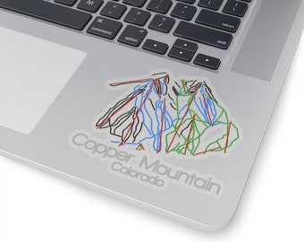 Copper Mountain Colorado Sticker | Tail Map Sticker | Ski Sticker | Snowboard Sticker | CO | Mountain | Bumper Sticker | Helmet Decal