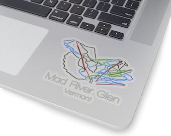Mad River Glen Vermont Adesivo / Tail Map Adesivo / Adesivo snowboard da sci / VT / Decalcomania / Alta Sci / Adesivo paraurti / Decorazione casco
