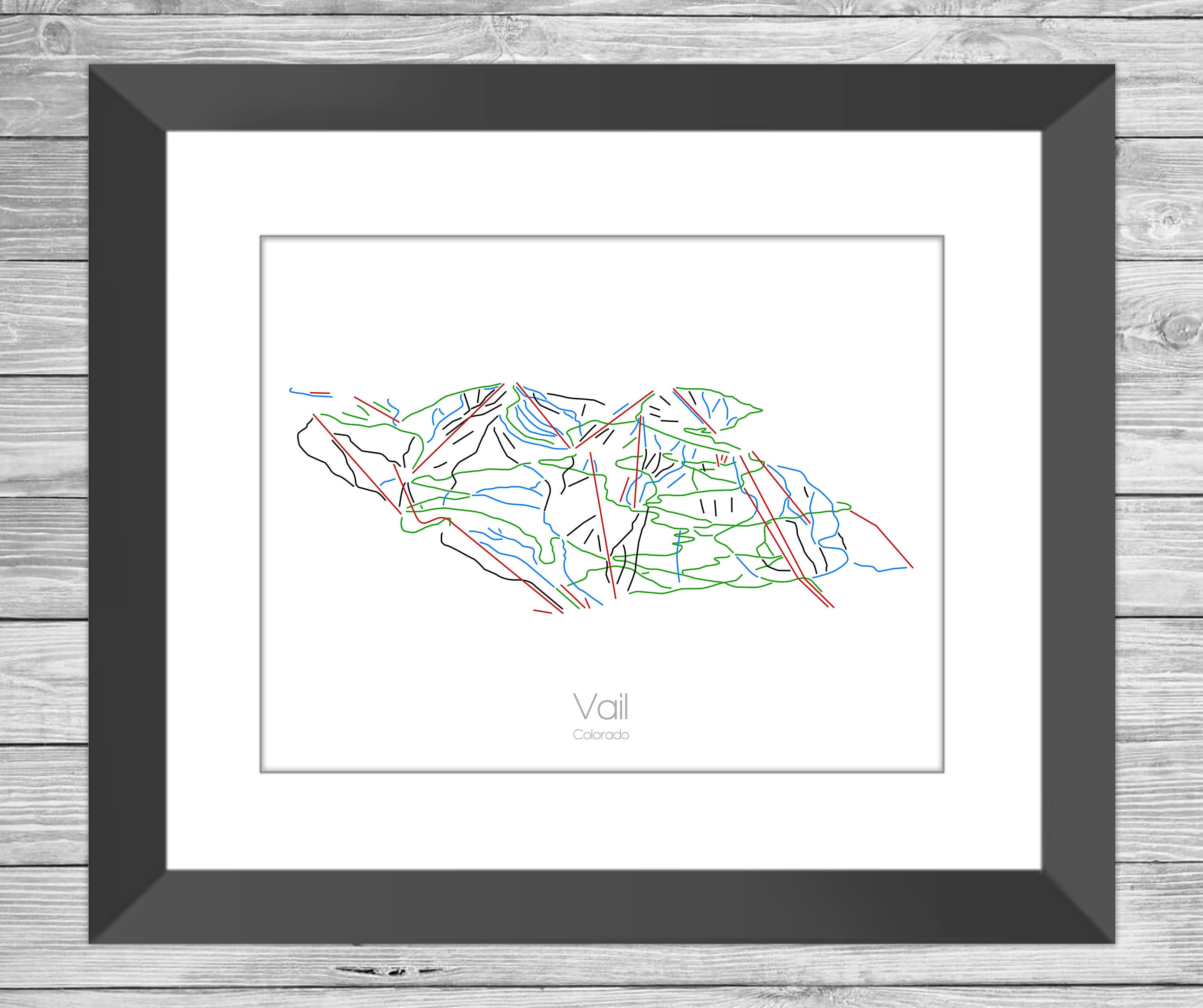 Vail Trail Map Ski Vail Colorado Vail Map Vail Art Vail Trail Map Vail | Etsy Uk