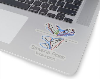 Stevens Pass Washington Sticker | Tail Map Sticker | Ski Sticker | Snowboard Sticker | WA | Mountain | Bumper Sticker | Helmet Decal