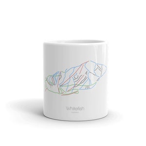 Whitefish Coffee Mug | Ski Coffee Mug | Whitefish Montana | Ski Gift | Ski Kitchen | Snowboard