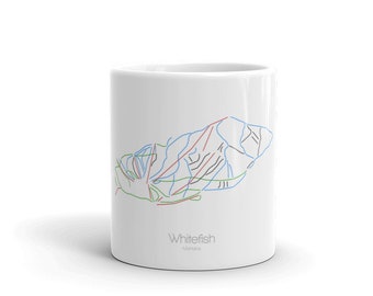 Tazza caffè whitefish / tazza da caffè da sci / Whitefish Montana / regalo sci / cucina da sci / snowboard