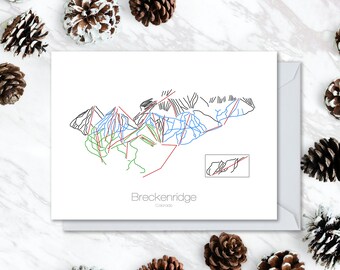 Breckenridge Greeting Card | Ski Card | Snowboard Card | Colorado Co | Birthday | Holiday | Christmas | Wedding | Thank You | Postcard