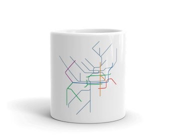 Philadelphia Septa Subway Map Mug | City Coffee Mug | Tea Mug | Pennsylvania Transit | Metro Train