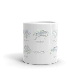 Vermont Ski Coffee Mug | Ski Coffee Mug | Vt | Ski Gift | Ski Kitchen | Snowboard | Killington | Okemo | Stratton | Stowe | Sugarbush