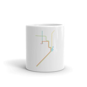 Miami Metrorail Subway Map Mug | City Coffee Mug | Tea Mug | Florida | Train, Rail, Transit