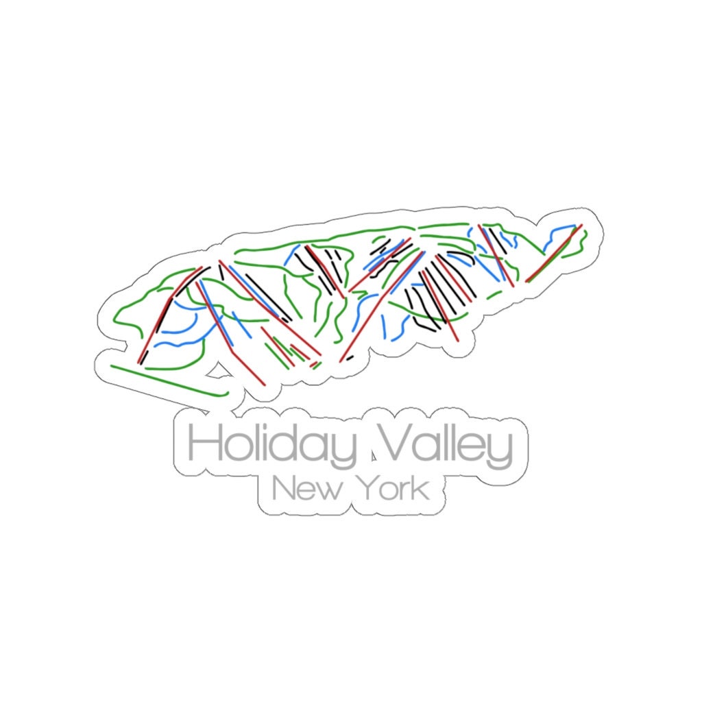 Holiday Valley New York Sticker Tail Map Sticker Ski | Etsy