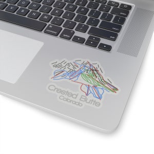 Crested Butte Colorado Sticker - France Autocollant de carte de queue Autocollant de ski (ski Sticker) Autocollant de snowboard (fr) CO - France Montagne - France Autocollant de pare-chocs Décalque casque