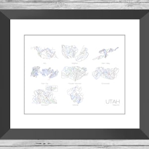 Utah Ski Resort Mountain Collection Art - Alta, Brighton, Park City, Schluchten, Powder Mountain, Snowbasin, Snowbird, Einsamkeit