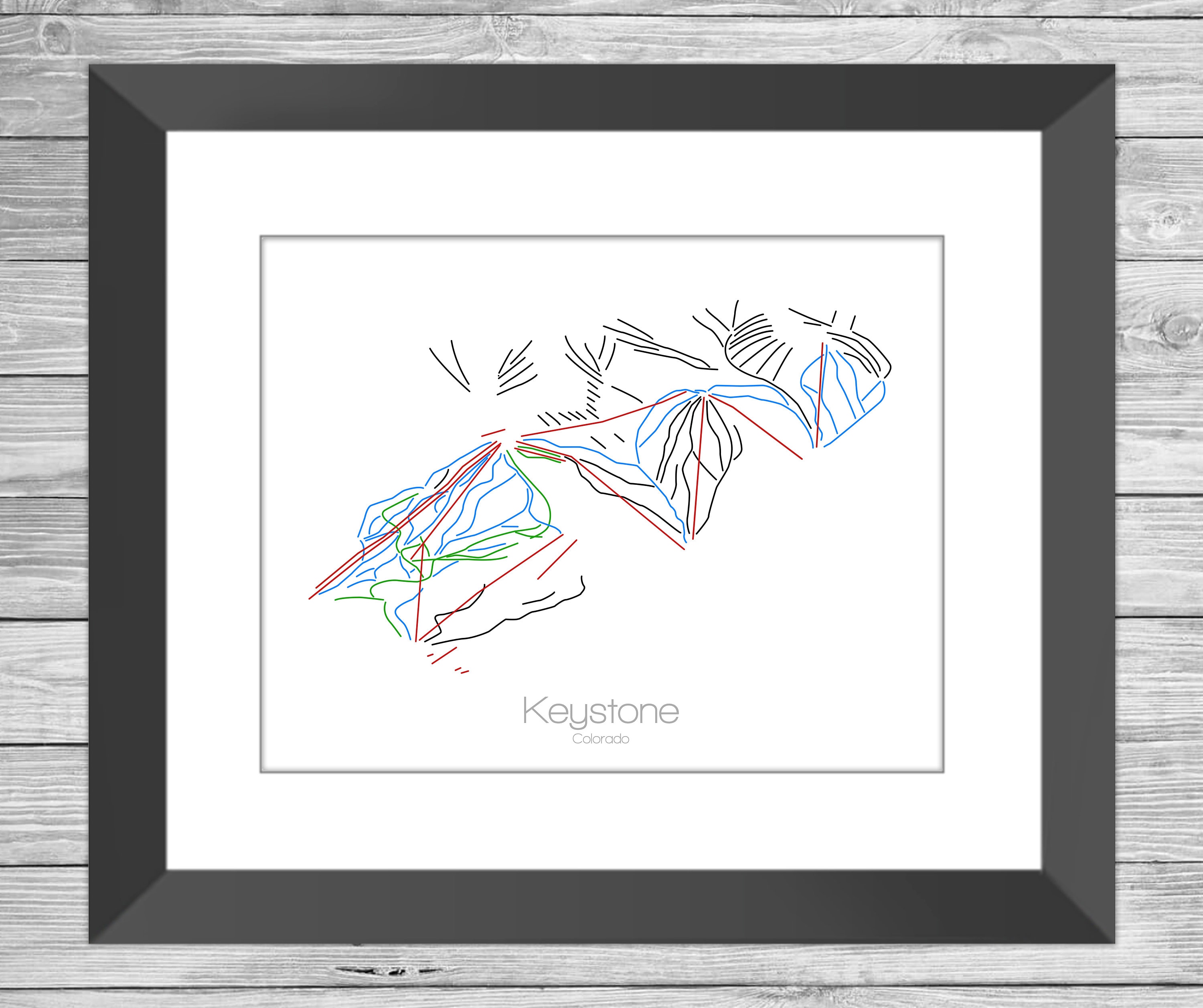 Keystone Winter Trail Map Keystone Ski Keystone Colorado Keystone Map Keystone Art | Etsy Hong Kong