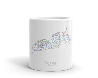 Big Sky Coffee Mug | Ski Coffee Mug | Big Sky Montana | Ski Gift | Ski Kitchen | Snowboard
