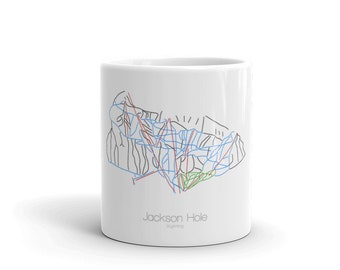 Jackson Hole Coffee Mug | Ski Coffee Mug | Jackson Hole Wyoming | Ski Gift | Ski Kitchen | Snowboard