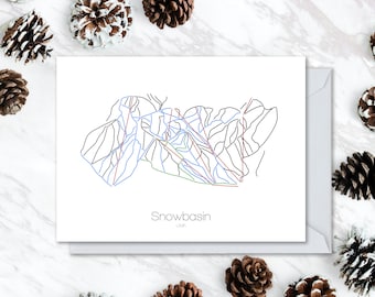 Snowbasin Greeting Card | Ski Card | Snowboard Card | Utah Ut | Birthday | Holiday | Christmas | Wedding | Thank You | Postcard