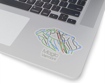 Adesivo Magic Vermont / Adesivo mappa di coda / Adesivo da sci / Adesivo da snowboard / VT / Montagna / Adesivo paraurti / Decalcomania casco