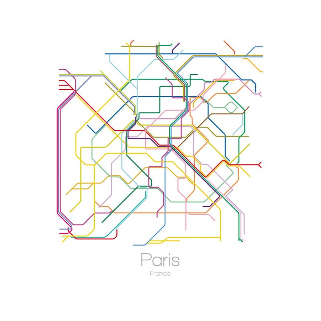 Paris France Metro Map | France Subway Map | France Map | Rail | Train ...