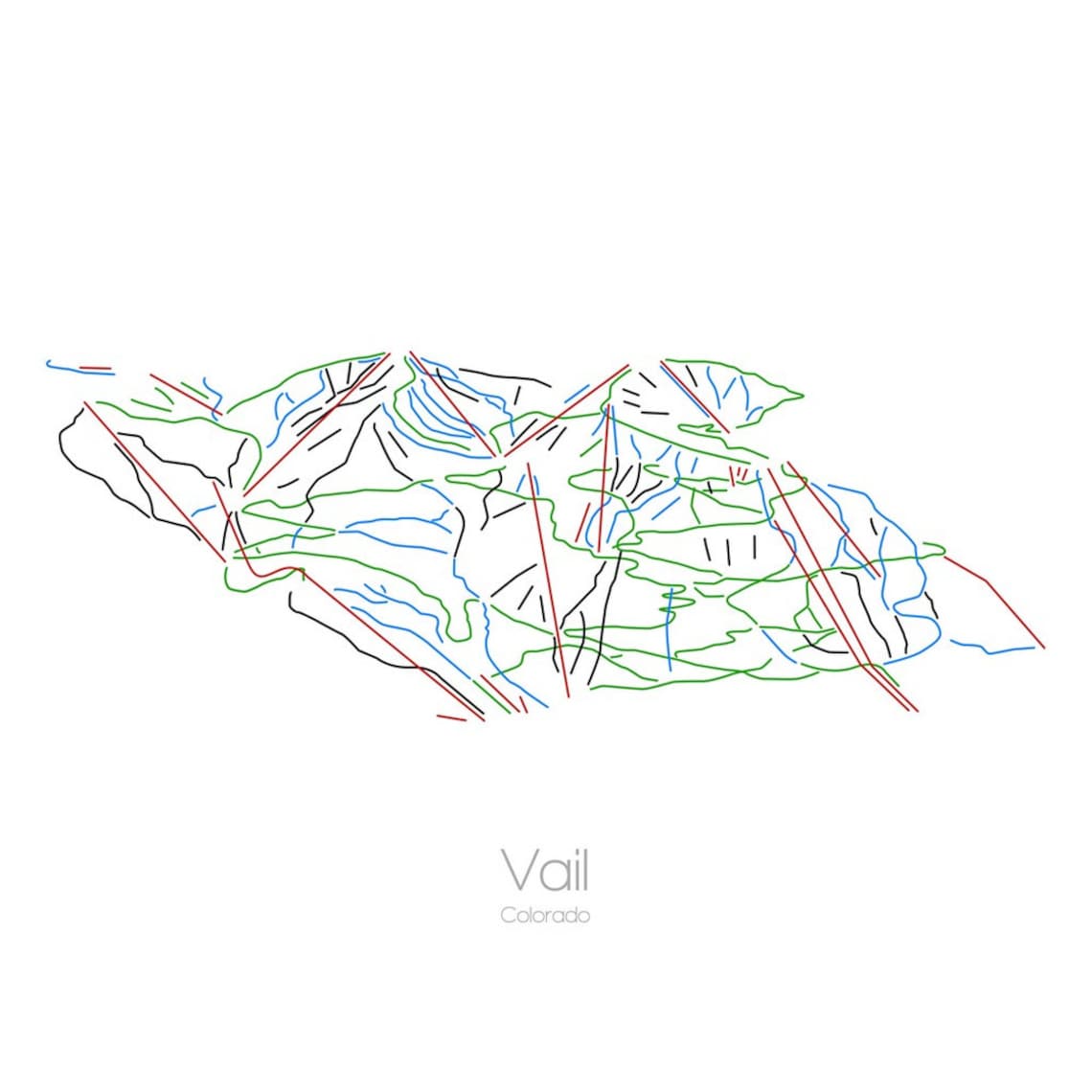 Vail Map Art