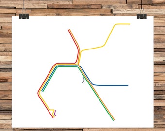 Mappa della metropolitana di San Francisco Bart