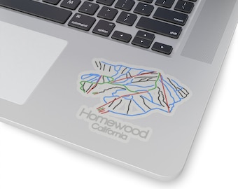 Homewood California Sticker | Tail Map Sticker | Ski Sticker | Snowboard Sticker | CA | Mountain | Bumper Sticker | Helmet Decal