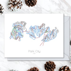 Park City Cartão Comemorativo | Cartão de esqui | Snowboard Cartão Comemorativo | Ut Utah | Aniversário | Feriado | Natal | Casamento | Obrigado | Cartão postal