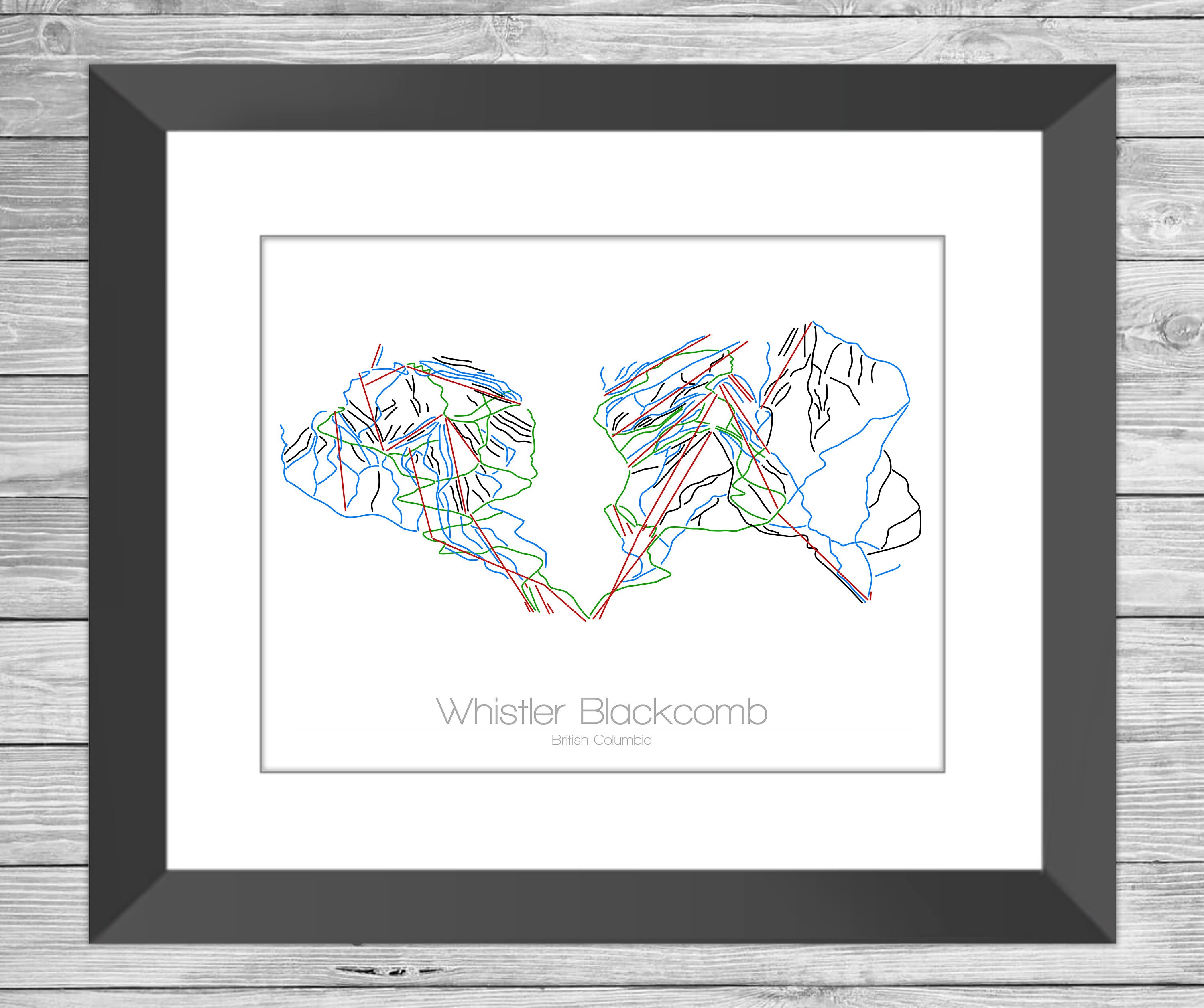 Whistler Ski Trail Map Whistler Ski Whistler Canada Whistler Map Whistler Art | Etsy Uk