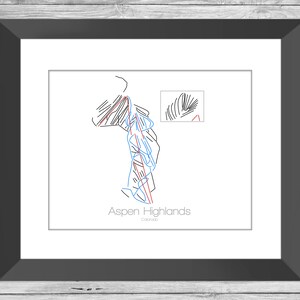 Aspen Highlands Colorado, Aspen Highlands Ski Art, Aspen Trail Map, Highlands Resort, Aspen Poster, Aspen Mountain, Aspen Co, Snowboard
