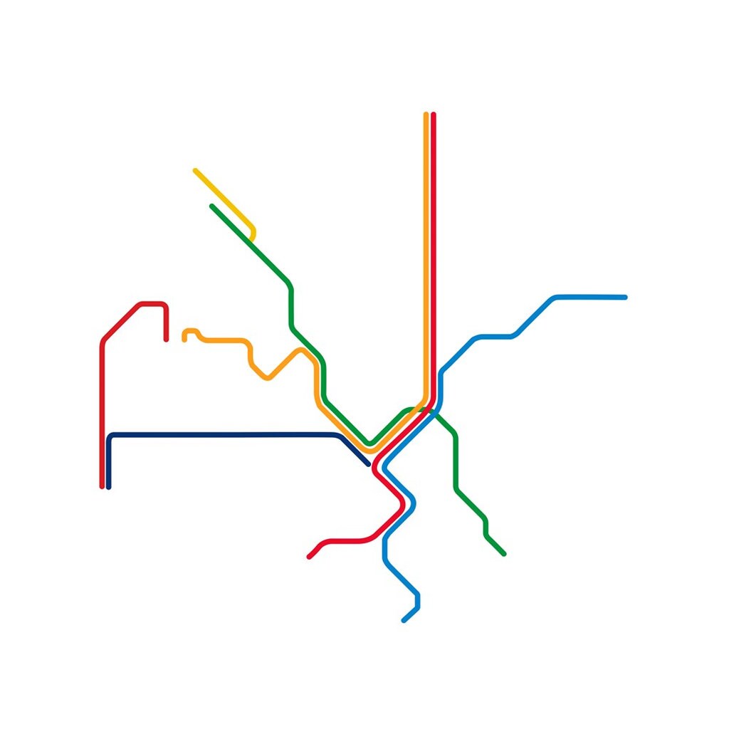 絵画 DART SUBWAY MAP POSTER Dallas DART Map | Texas Subway