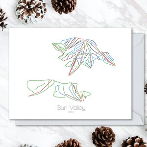 Biglietto d'auguri Sun Valley / Ski Card / Snowboard Card / Idaho Id / Compleanno / Vacanze / Natale / Matrimonio / Grazie / Cartolina (Copia)