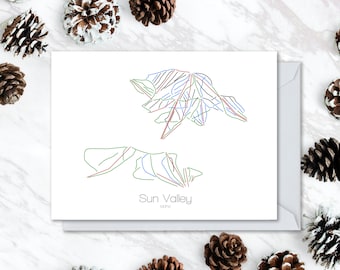 Sun Valley Greeting Card | Ski Card | Snowboard Card | Idaho Id | Birthday | Holiday | Christmas | Wedding | Thank You | Postcard (Copy)
