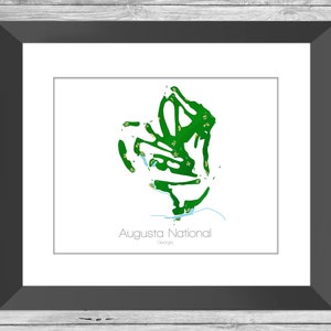 Augusta National Map | The Masters | Pga| Augusta Golf Course | Golf Wall Art | Golf Gift | Golf Present | Atlanta Georgia Golf