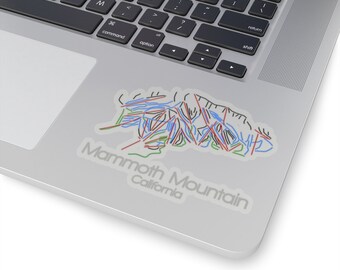 Mammoth California Sticker | Tail Map Sticker | Ski Sticker | Snowboard Sticker | CA | Mountain | Bumper Sticker | Helmet Decal